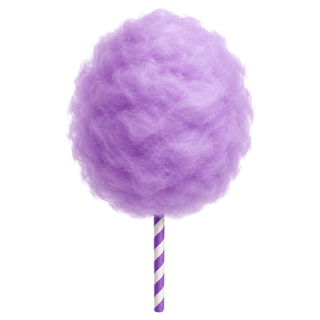 Grape cotton candy